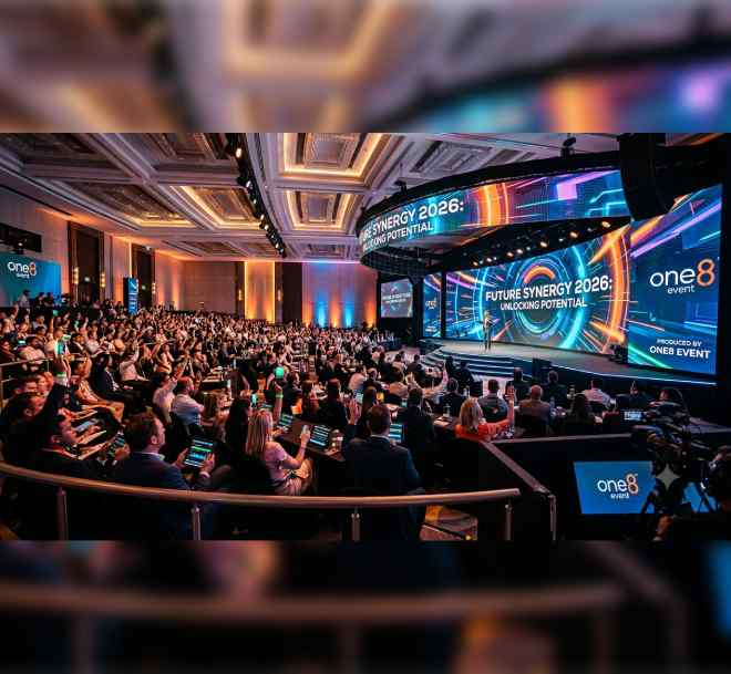 Innovative corporate event engagement ideas and experiential stage design by one8 event.